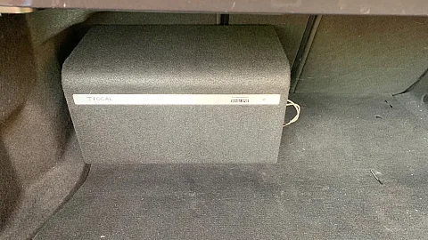 Focal Bomba BP20 subwoofer in a 2019 Mercedes-Benz C-Class
