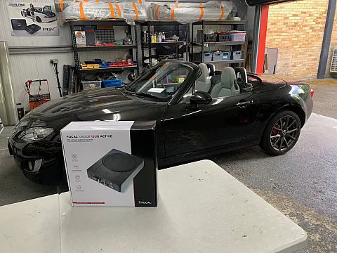 Mazda MX-5 2011 Upgraded with Focal ISUB ACTIVE Flat Active Subwoofer