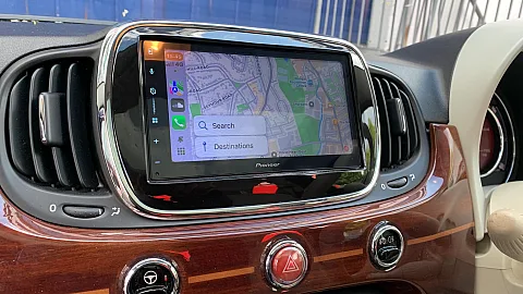 Fiat 500 2017 fitted with Pioneer SPH-DA77DAB 6.8" CarPlay Stereo