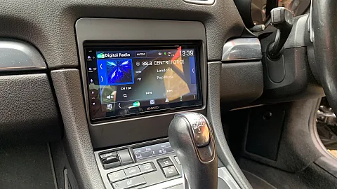 Porsche 981 2014 upgraded with Kenwood DMX6523DABS 6.8" Wireless CarPlay Stereo