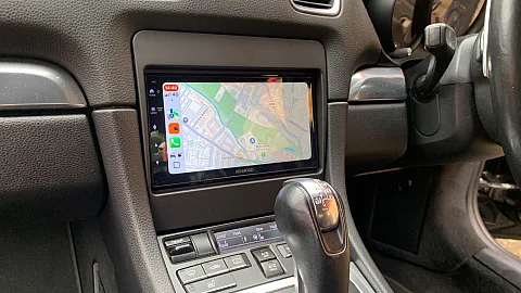 Porsche 981 2014 upgraded with Kenwood DMX6523DABS 6.8" Wireless CarPlay Stereo