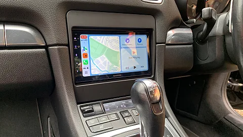 Porsche 981 2014 upgraded with Kenwood DMX6523DABS 6.8" Wireless CarPlay Stereo
