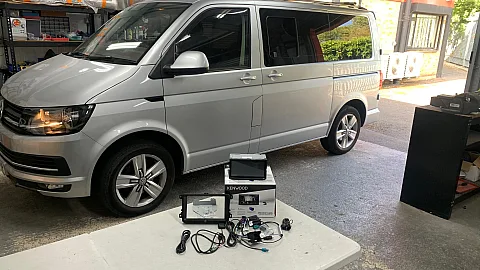 VW Transporter T6 2018 upgraded with Kenwood DMX8021DABS 7" CarPlay Stereo