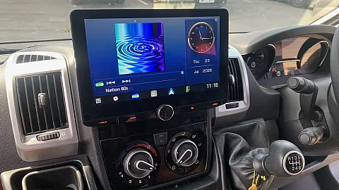 FIAT DUCATO Campervan 2016 Installed KENWOOD DMX9724XDS Floating 10.1" CarPlay Stereo