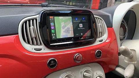 FIAT 500 2018 upgraded with  Kenwood DMX7525DABS 6.8" CarPlay / Android Auto Stereo