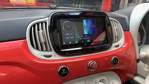 FIAT 500 2018 upgraded with  Kenwood DMX7525DABS 6.8" CarPlay / Android Auto Stereo