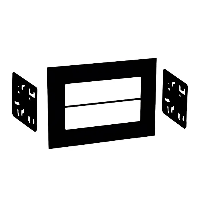 InCarTec 50-056 MATT BLACK Universal Double DIN car audio faceplate 
