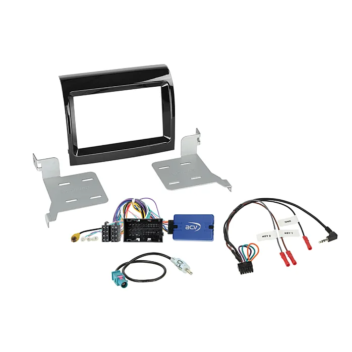 ACV 621094-35-3 Fiat Ducato 2015-2021 Double Din Stereo Fascia, Steering Control & Aerial Fitting Kit