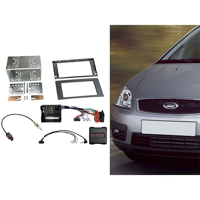 ACV 621114-15-4 Ford Double Din Car Stereo Black Fascia Fitting Kit