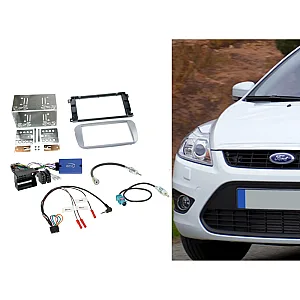 ACV 621114-19-2 Ford Complete Double Din Car Stereo Fascia, Steering, Aerial Fitting Kit