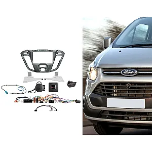 ACV 621114-26-5 Ford Transit Custom 2012-2016 Double Din Stereo Fascia Fitting Kit (Nebula Piano Optic)