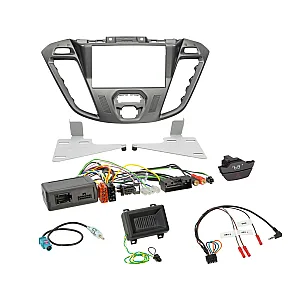  Ford Transit Custom (Phoenix Silver) Double Din Fascia Kit with Hazard/Door Lock Switch