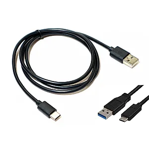 InCarTec 24-024 USB A to USB C Cable (0.5 Metre) BLACK