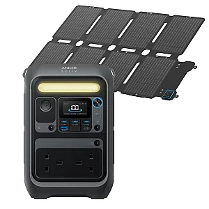 Anker Solix C300X AC Portable Battery Power Station 288WH 300W With PS100X 100W Solar Panel