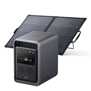 Anker SOLIX S2000 2kWh Portable Power Station With 200W Bifacial Solar Panel
