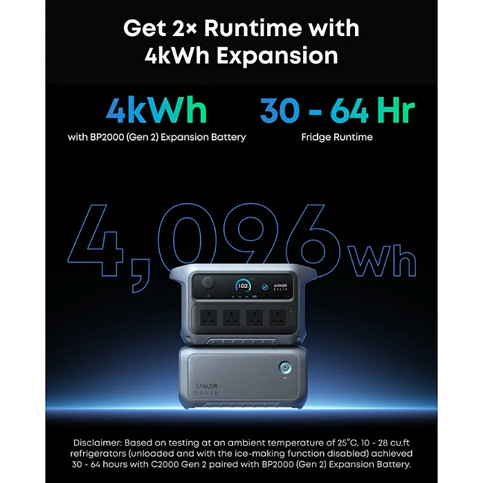 Anker SOLIX C2000 Gen 2 Portable Battery Power Station 2048Wh