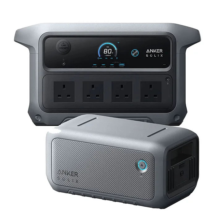 Anker SOLIX C2000 Gen 2 Portable Battery Power Station 2048Wh With BP2000 Gen 2 Expansion Battery