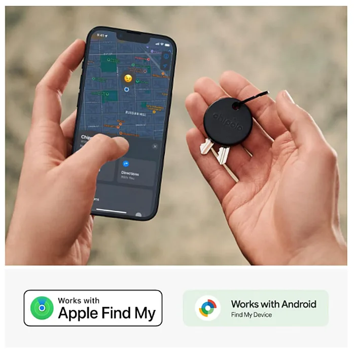 Chipolo POP Black Wireless Phone App Based Tracker Works With Apple or Google's Find My Device Network