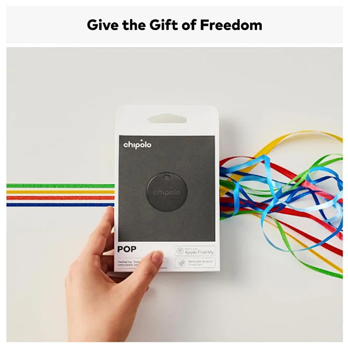 Chipolo POP Black Wireless Phone App Based Tracker Works With Apple or Google's Find My Device Network