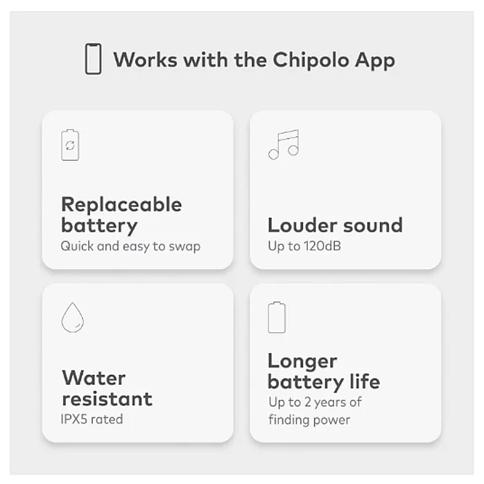 Chipolo POP Black Wireless Phone App Based Tracker Works With Apple or Google's Find My Device Network