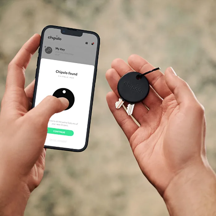 Chipolo POP Black Wireless Phone App Based Tracker Works With Apple or Google's Find My Device Network