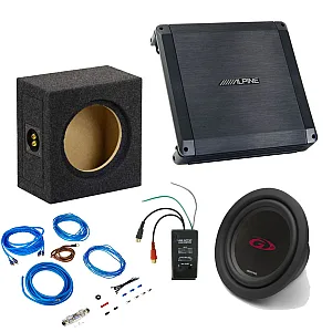 Ford Transit Custom MK1 2013 - 2018 Alpine 8" Subwoofer Box Amplifier Wiring Kit 