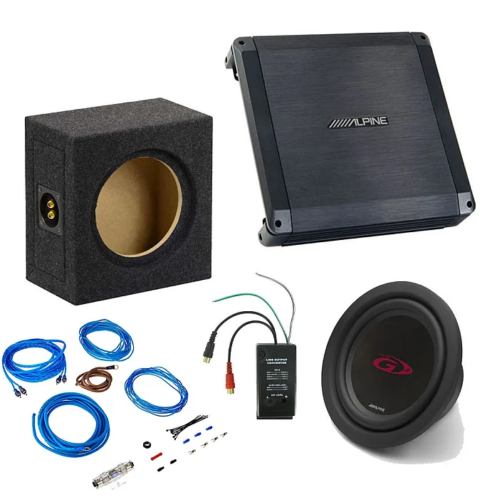 Ford Transit Custom MK1 2013 - 2018 Alpine 8" Subwoofer Box Amplifier Wiring Kit 