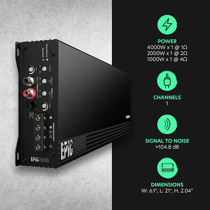 AudioControl EPIC4000 Monoblock Competition Amplifier (4000W RMS)