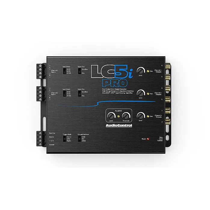 AudioControl LC5i PRO 5 Channel Line Out Converter With AccuBass ACR-1 Dash Remote Included