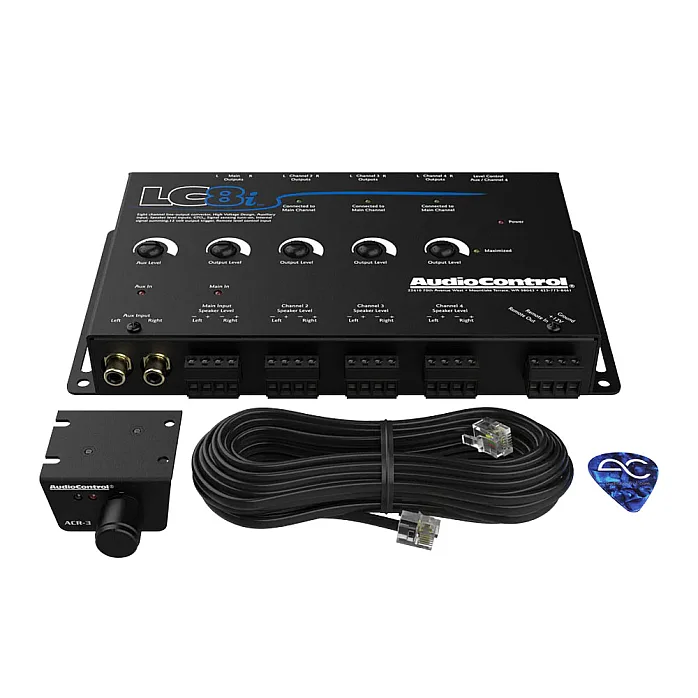 AudioControl LC8i Black 8 Channel Line Output Converter with Auxiliary Input