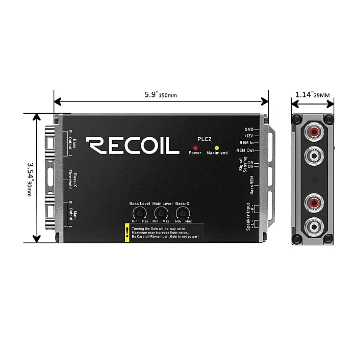 Recoil PLOC2 -  2 Channel Line Output Converters With Bass Boost