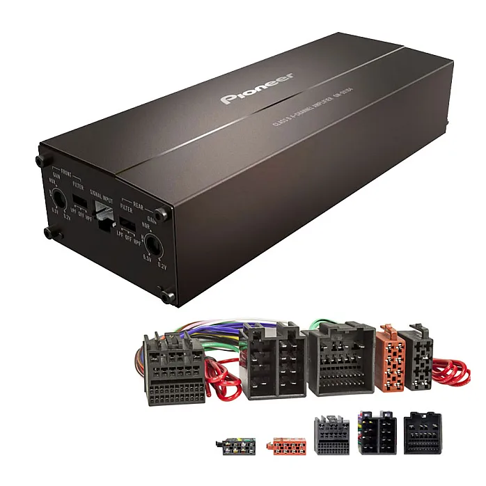 Ford SOT Handsfree Mute ISO Adaptor Cable Harness Pioneer 4 Channel Class D Bridgeable Amplifier Upgrade Kit