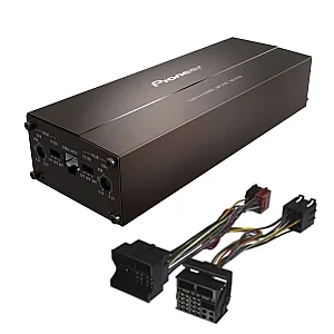 MINI Quadlock to ISO Mute SOT Cable Pioneer 4 Channel Class D Bridgeable Amplifier Upgrade Kit