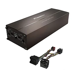 Peugeot Quadlock to ISO Mute SOT Cable Pioneer 4 Channel Class D Bridgeable Amplifier Upgrade Kit