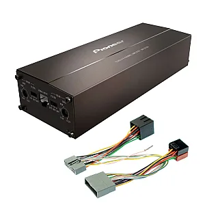Citroen C-Crosser 2007-2012 ISO Mute SOT Cable Pioneer 4 Channel Class D Bridgeable Amplifier Upgrade Kit