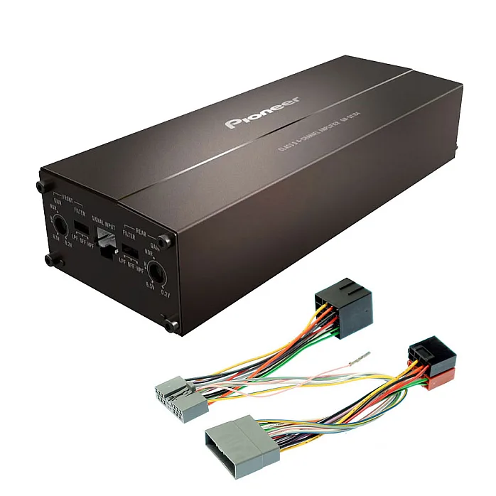 Pioneer 4 Channel Bridgeable Amplifier and ISO Mute SOT Cable Upgrade Kit For Mitsubishi