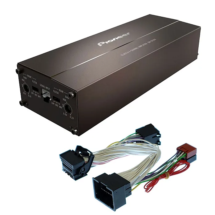 Holden ISO Mute SOT Cable Pioneer 4 Channel Class D Bridgeable Amplifier Upgrade Kit