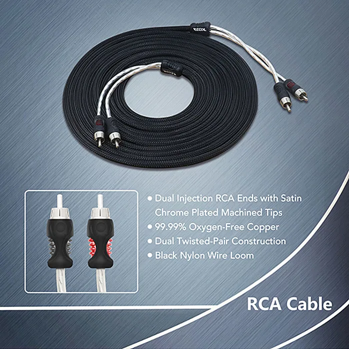 Recoil PCK8 Premium 8 AWG 17ft (5.5M) OFC Complete Wiring Kits
