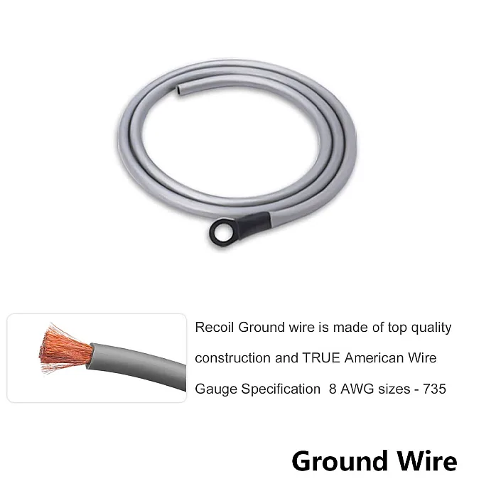 Recoil  RCK8 - 8 Gauge 2 Channel Amplifier Wiring Kit with OFC RCA & Mini-ANL Fuse