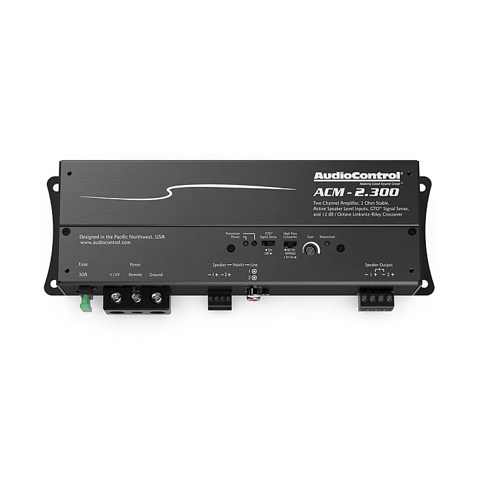 AudioControl ACM-2.300 Compact 2 Channel Micro 75 Watts RMS x 2 Car Amplifier