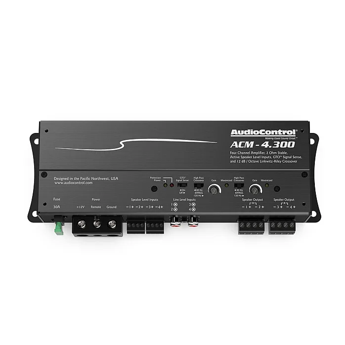 AudioControl ACM-4.300 Mini 4 Channel Car Micro Amplifier 50 Watts RMS x 4