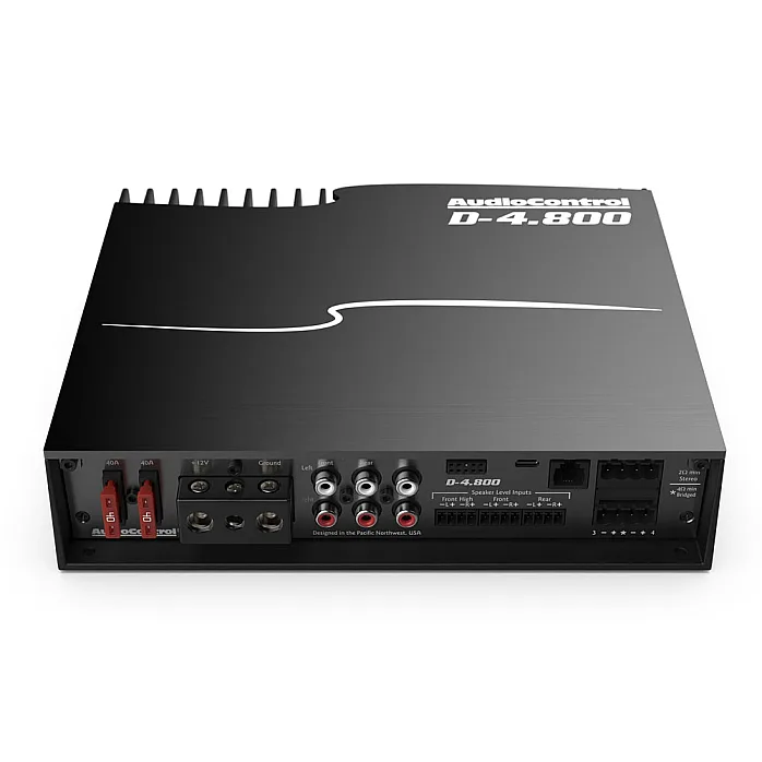 AudioControl D-4.800 High Power 4 Channel DSP Matrix Car Amplifier With Digital Signal Processing