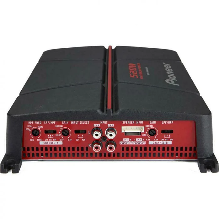 Pioneer GM-A4704 Powerful 4-Channel Bridgeable 520 Watt Car Audio Amplifier