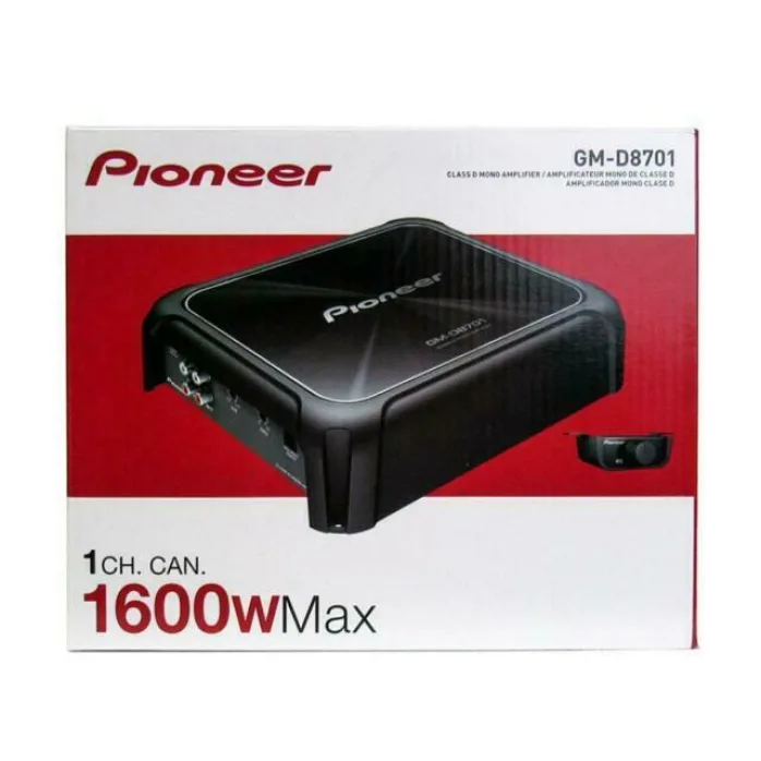 Pioneer Class D Monoblock Amplifier With 12" Dual Voice Coil Subwoofer Enclosure Wiring Pack