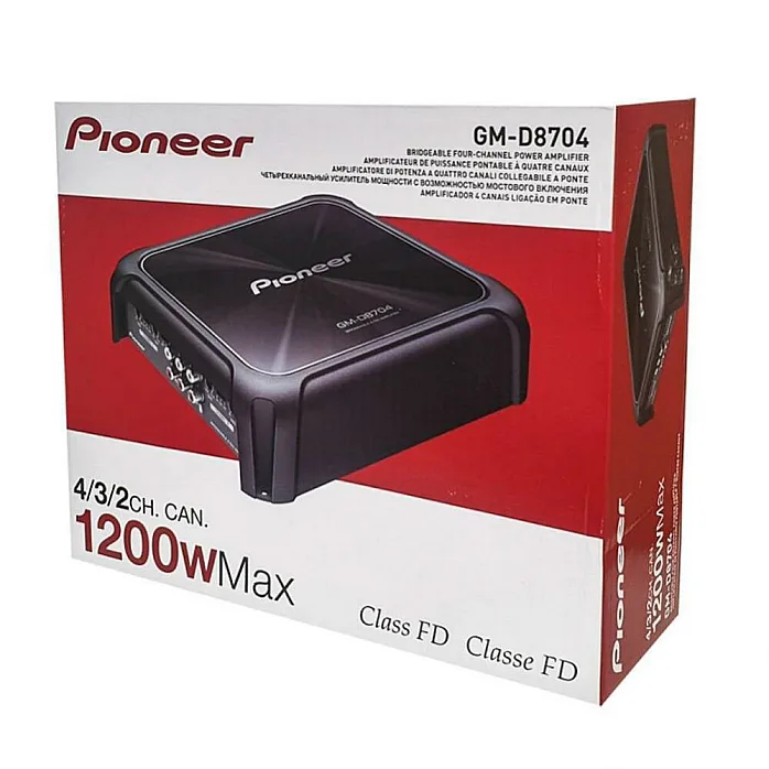 Pioneer GM-D8704 4 Channel Class-D Bridgeable Car Amplifier 1200W