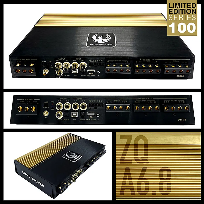 Phoenix Gold ZQA6.8 ZQ Series 6 Channel High and Amplifier With 8 Channel DSP