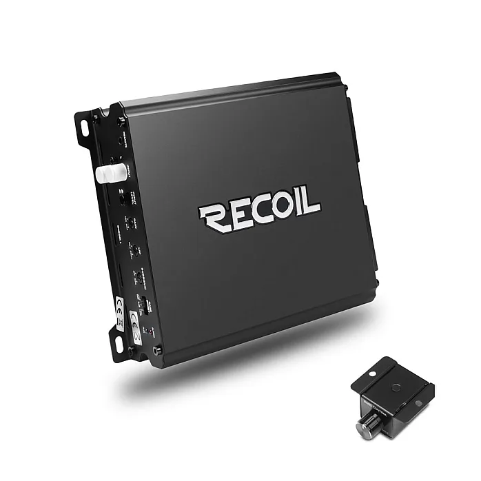 Recoil DI600.1 Class D Monoblock Subwoofer Amplifier 1200W With Remote Bass Knob