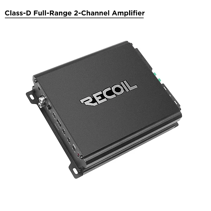 Recoil DI650.2 Class D 2 Channel Amplifier, 1400 Watts Max Power