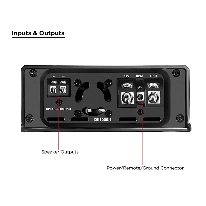 Recoil DII1000.1 Class D Mono Car Amplifier 1000 Watts RMS