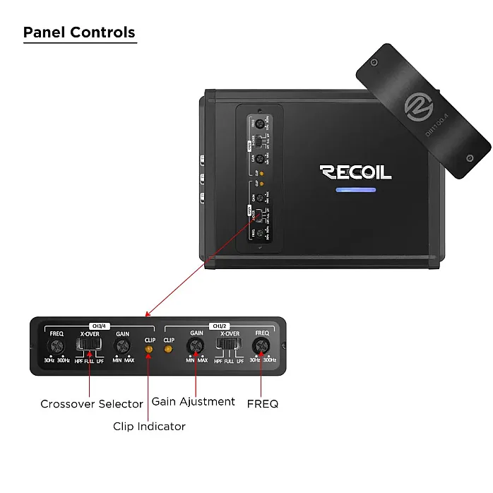 Recoil DII1100.4 Ultra Compact 4 Channel Class D Car Amplifier 1100W